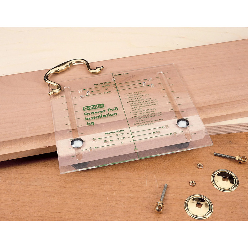 DrillRite Cabinet Door Drawer Pull Drilling Jig